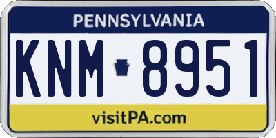 PA license plate KNM8951