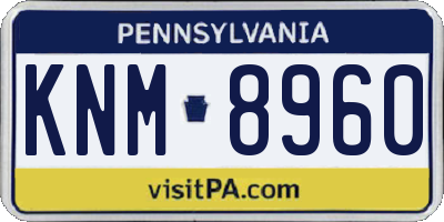 PA license plate KNM8960