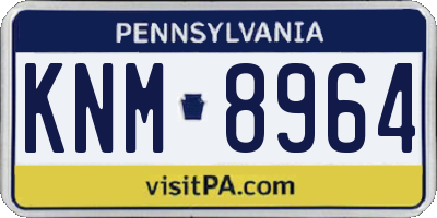 PA license plate KNM8964