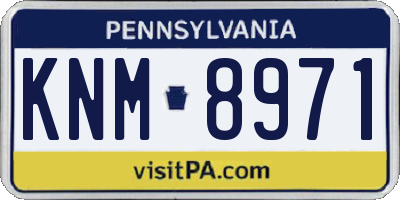 PA license plate KNM8971