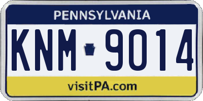 PA license plate KNM9014