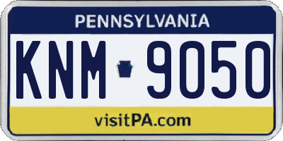 PA license plate KNM9050