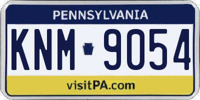 PA license plate KNM9054
