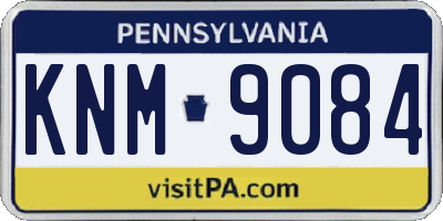 PA license plate KNM9084