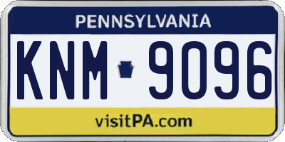 PA license plate KNM9096