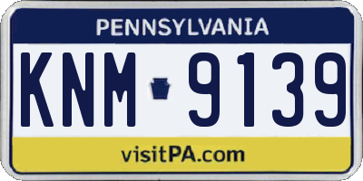 PA license plate KNM9139