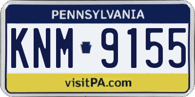 PA license plate KNM9155