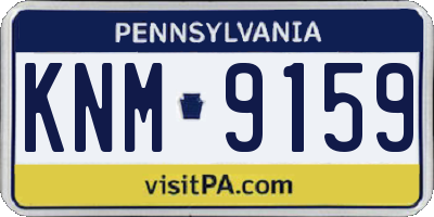 PA license plate KNM9159
