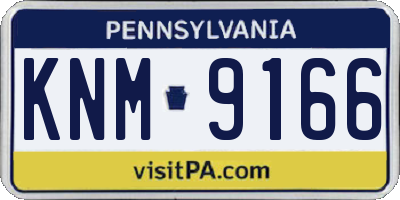 PA license plate KNM9166