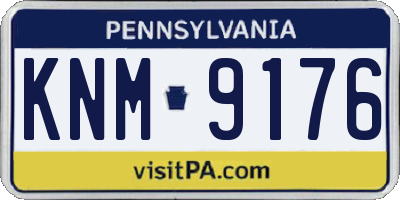 PA license plate KNM9176