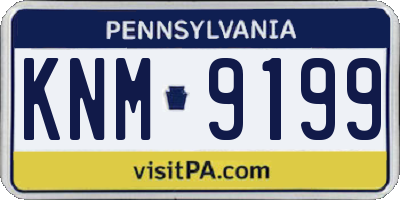 PA license plate KNM9199