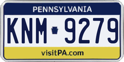 PA license plate KNM9279