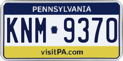 PA license plate KNM9370