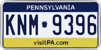 PA license plate KNM9396