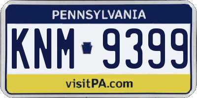 PA license plate KNM9399