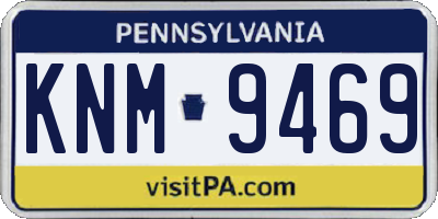 PA license plate KNM9469