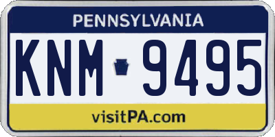 PA license plate KNM9495