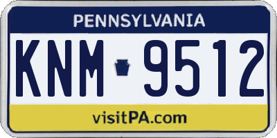 PA license plate KNM9512