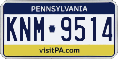 PA license plate KNM9514