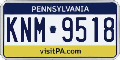 PA license plate KNM9518