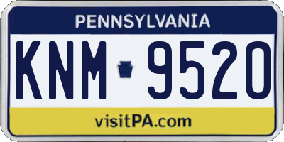PA license plate KNM9520