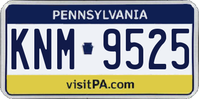 PA license plate KNM9525