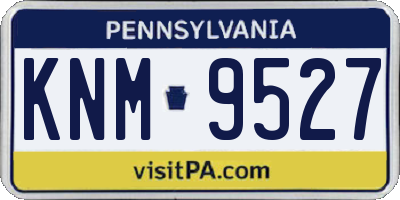 PA license plate KNM9527