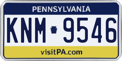 PA license plate KNM9546