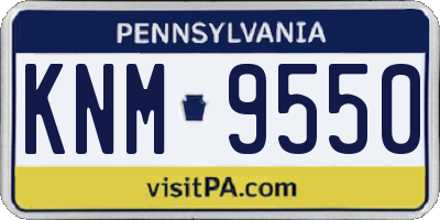 PA license plate KNM9550