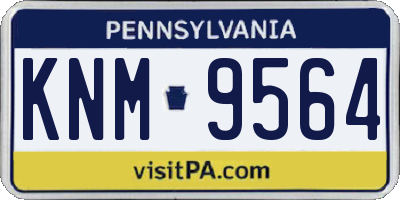 PA license plate KNM9564