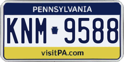 PA license plate KNM9588