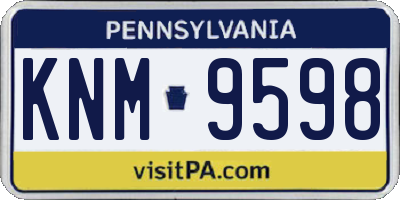PA license plate KNM9598