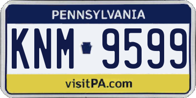 PA license plate KNM9599