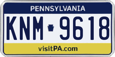 PA license plate KNM9618