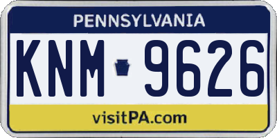 PA license plate KNM9626