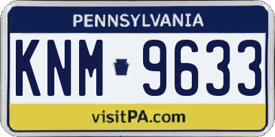 PA license plate KNM9633