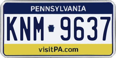 PA license plate KNM9637
