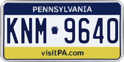 PA license plate KNM9640