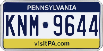 PA license plate KNM9644