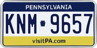 PA license plate KNM9657