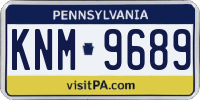 PA license plate KNM9689