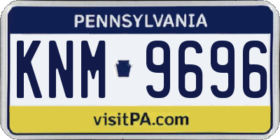 PA license plate KNM9696
