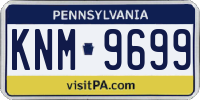PA license plate KNM9699