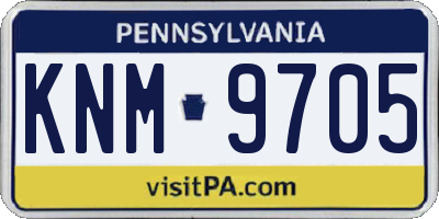 PA license plate KNM9705
