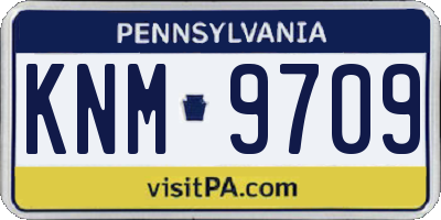 PA license plate KNM9709