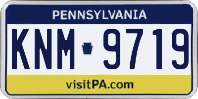 PA license plate KNM9719
