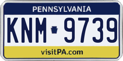 PA license plate KNM9739