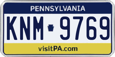 PA license plate KNM9769