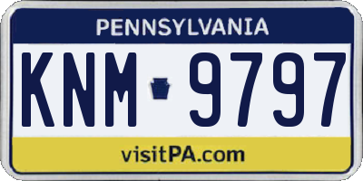 PA license plate KNM9797
