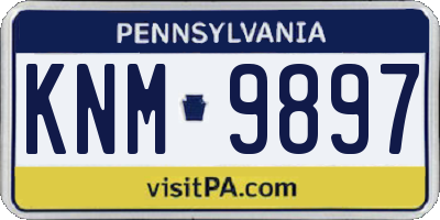 PA license plate KNM9897